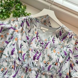 Bohme Floral V-Neck Dress Size Small